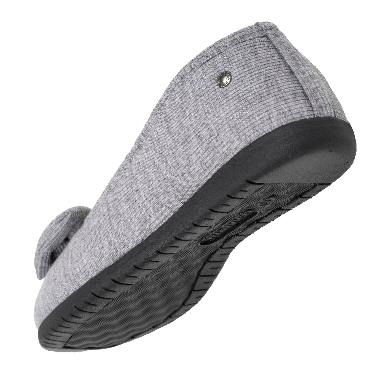 Zapatillas de casa Bailarinas Mujer Lazo irisado Gris
