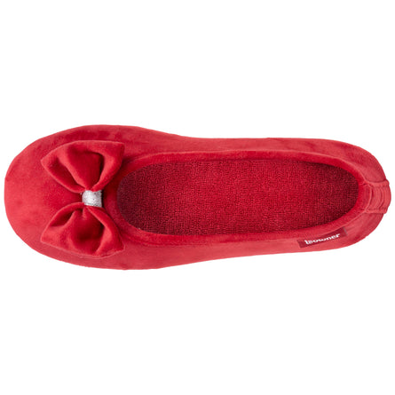 Chaussons ballerines Femme Rouge - Isotoner