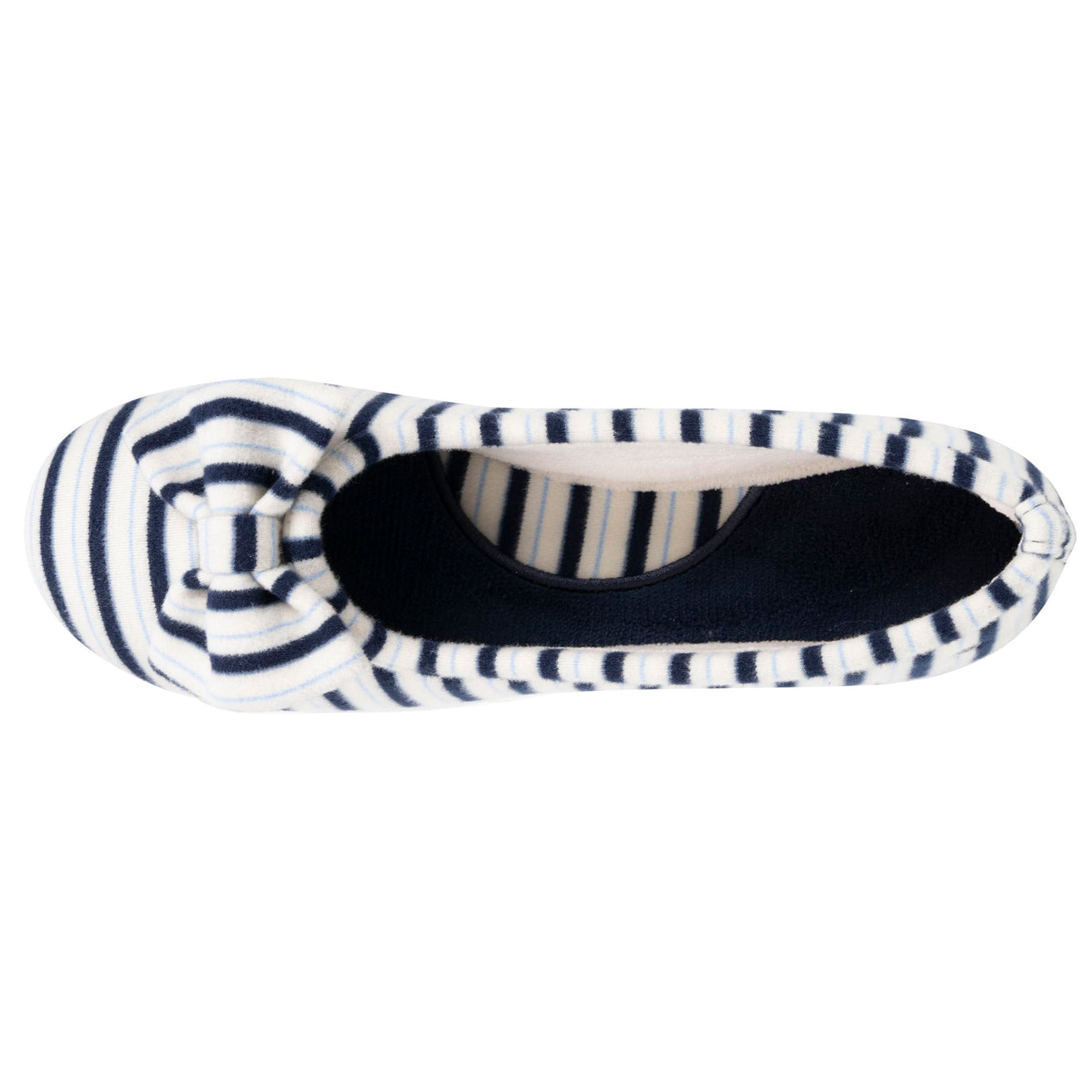 Chaussons ballerines Femme Rayures bleues