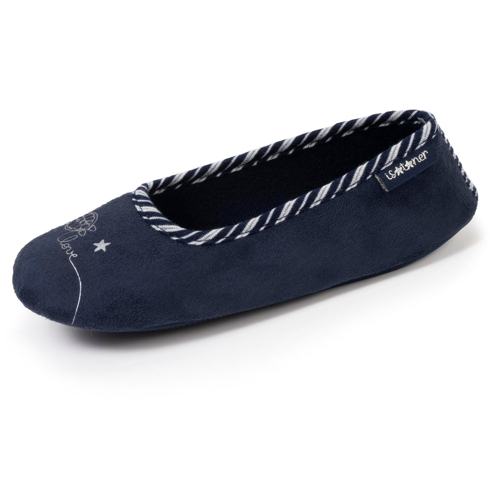 Chaussons ballerines Junior Marine Tortue - Isotoner