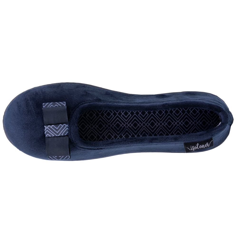 Chaussons ballerines Femme Marine graphique - Isotoner
