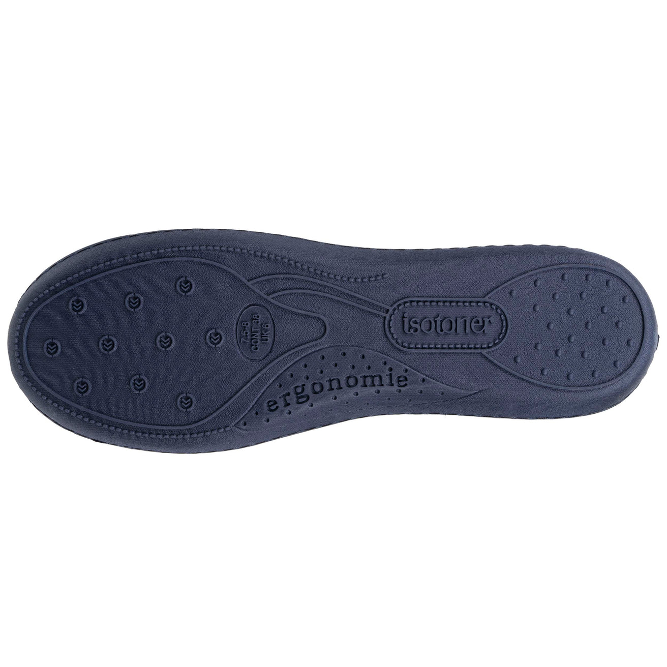 Chaussons ballerines Femme ergonomiques Marine nœud graphique