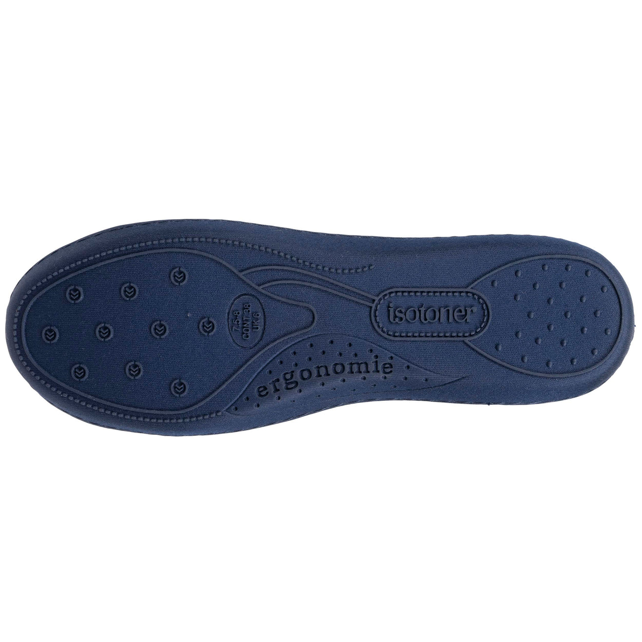 Mujer Zapatillas de casa ergonómicas Rayas azul marino