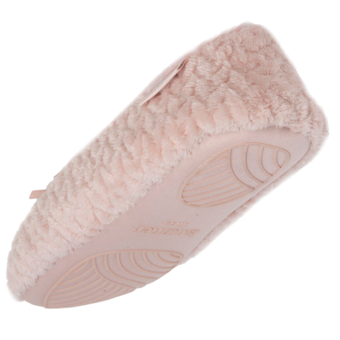 Chaussons ballerines texturés Femme Rose