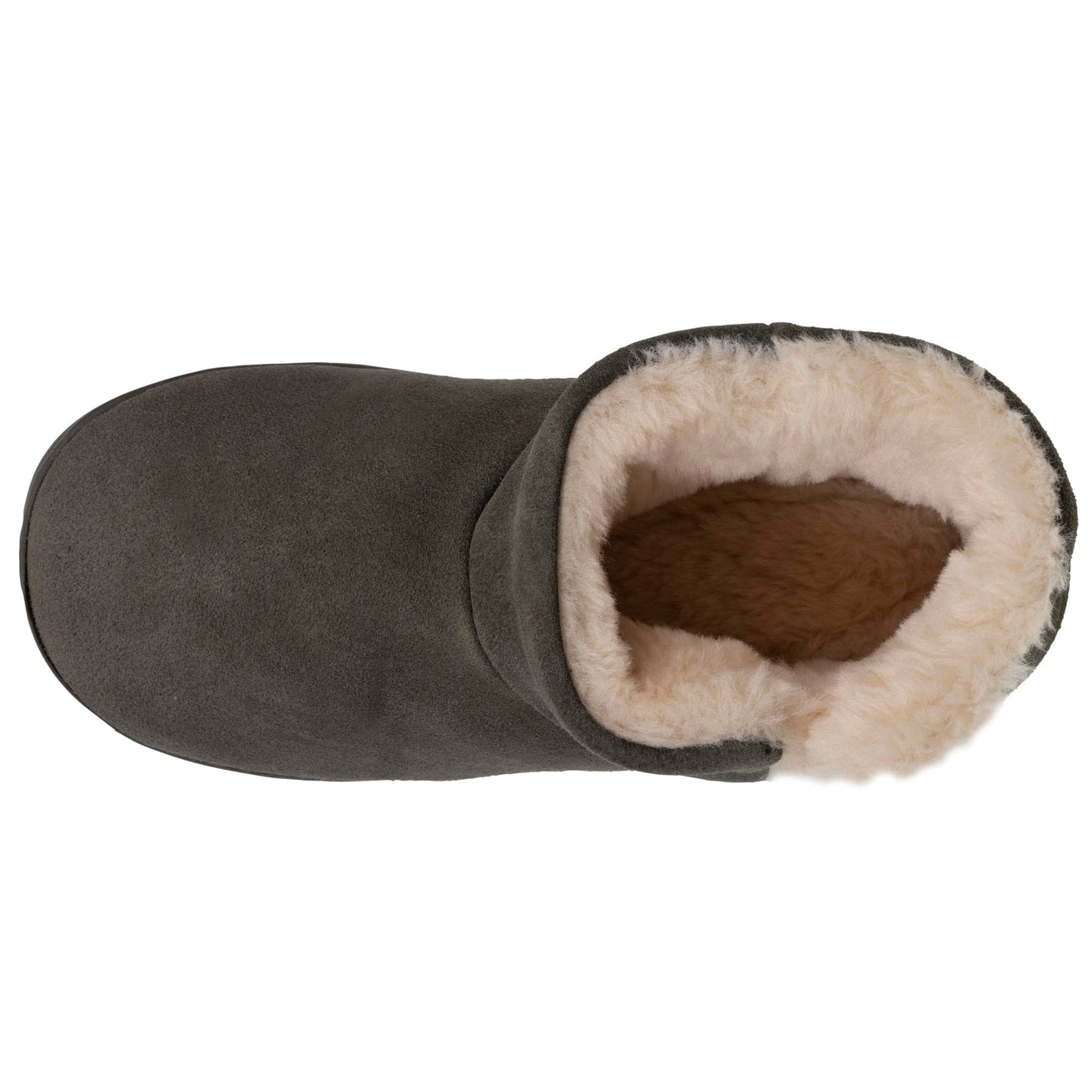 Chaussons botillons cuir Femme Kaki