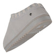 Chaussons botillons bas Femme cuir Gris