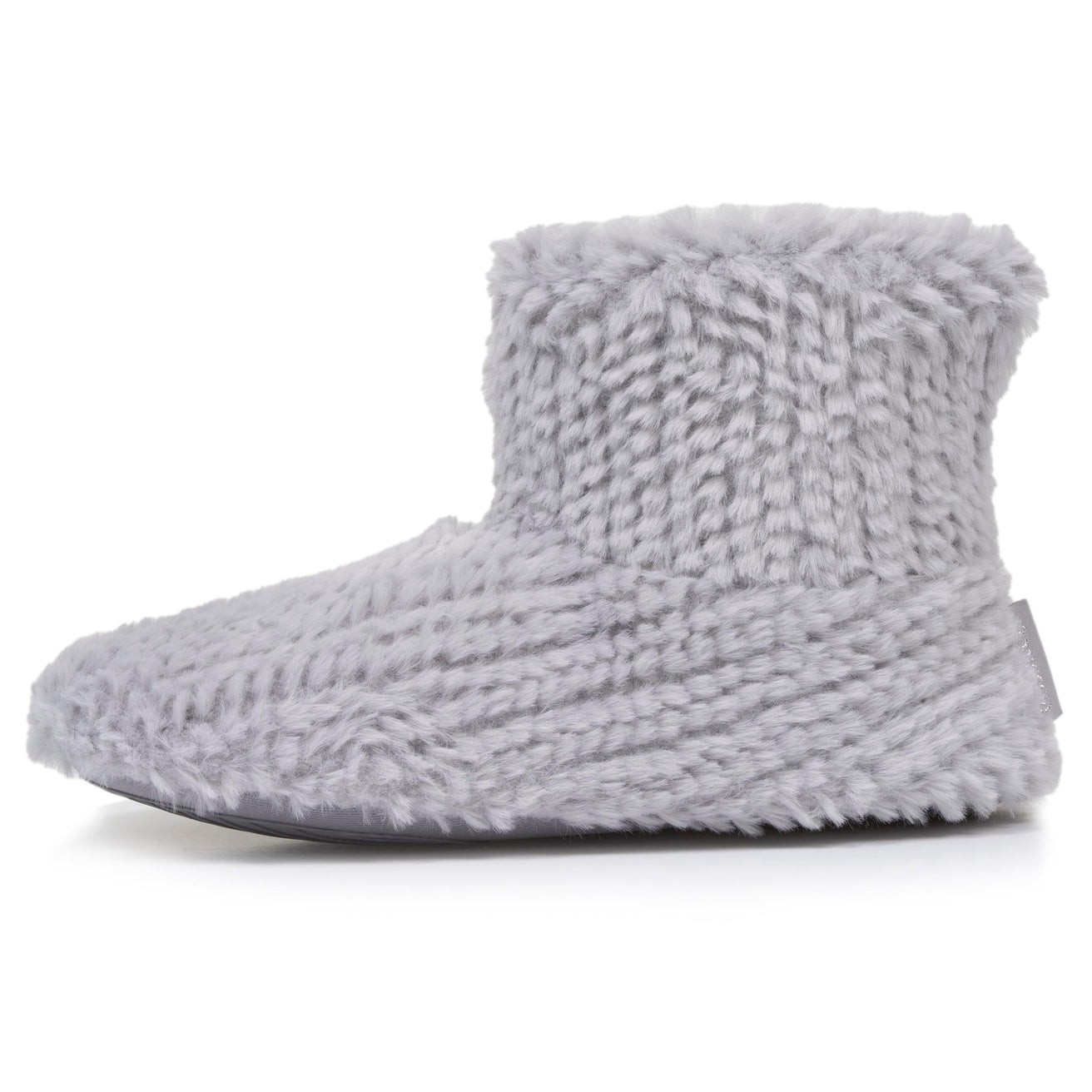 Chaussons bottillons Femme Gris texturé