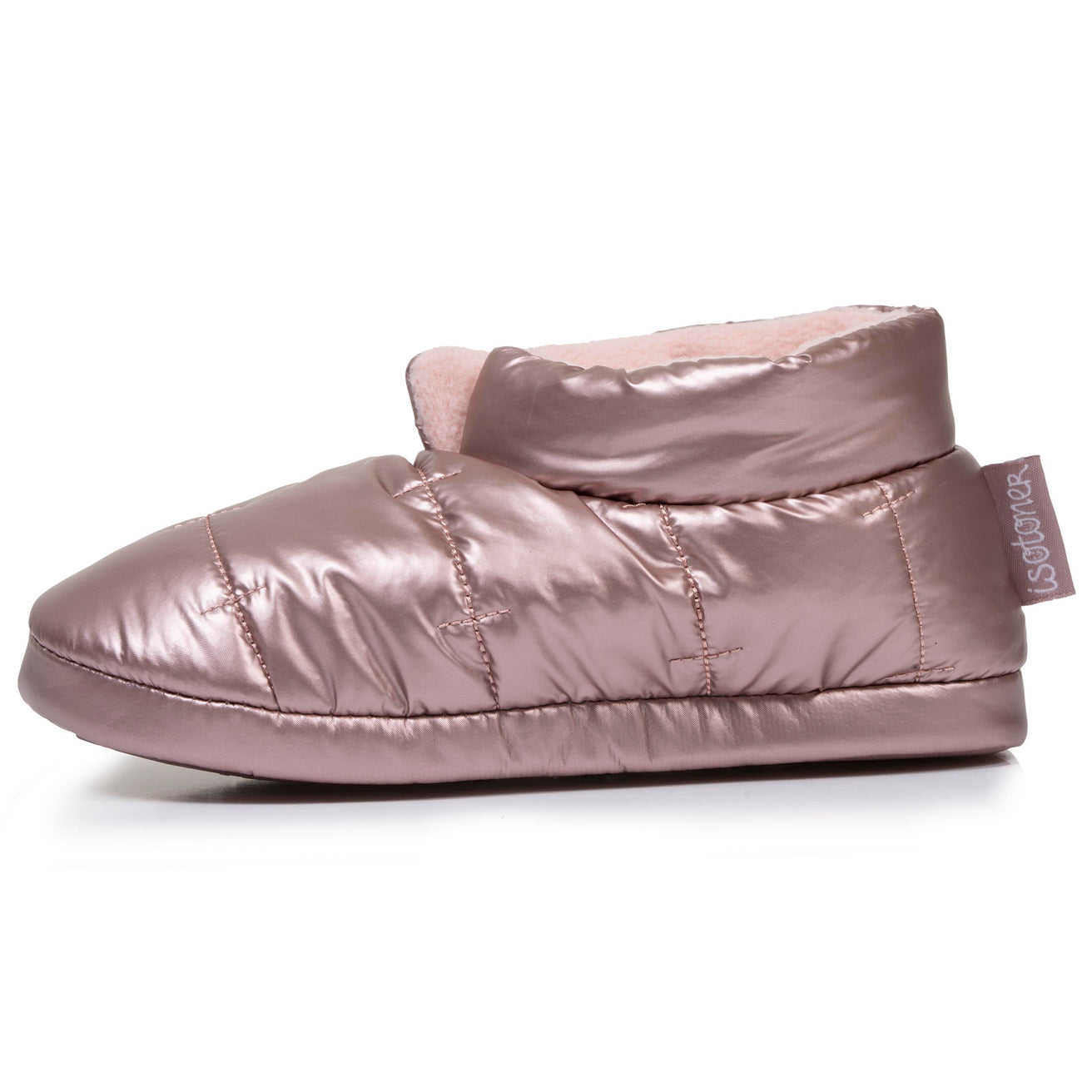 Chaussons bottillons Fille Rose métallisé