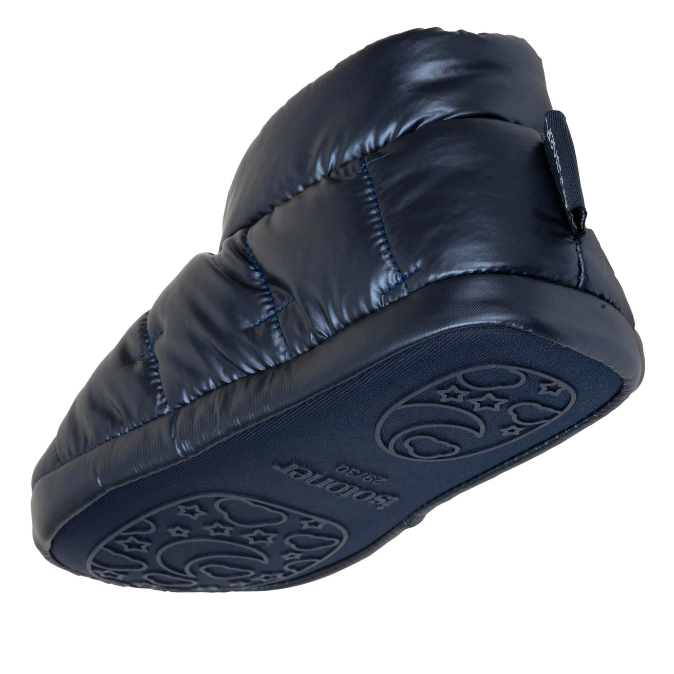 Chaussons bottillons Garçon Bleu métallisé