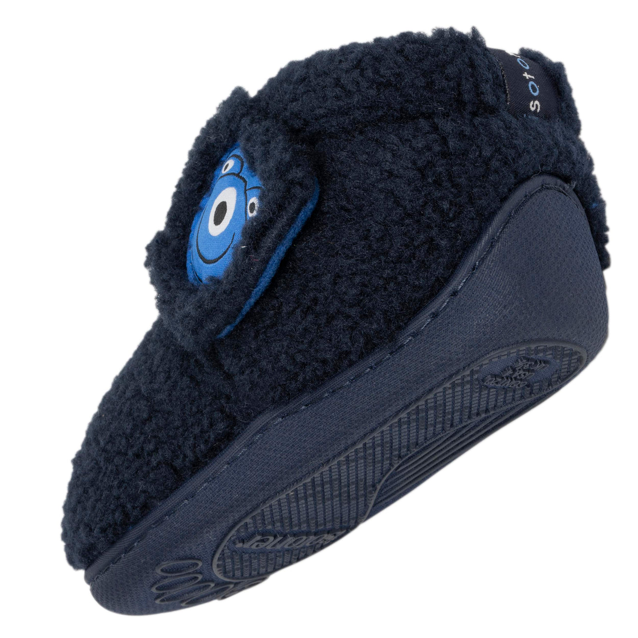 Chaussons bottillons scratch Bébé Marine monstre