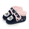 Chaussons bottillons scratch bébé marine monstre jaune - Isotoner