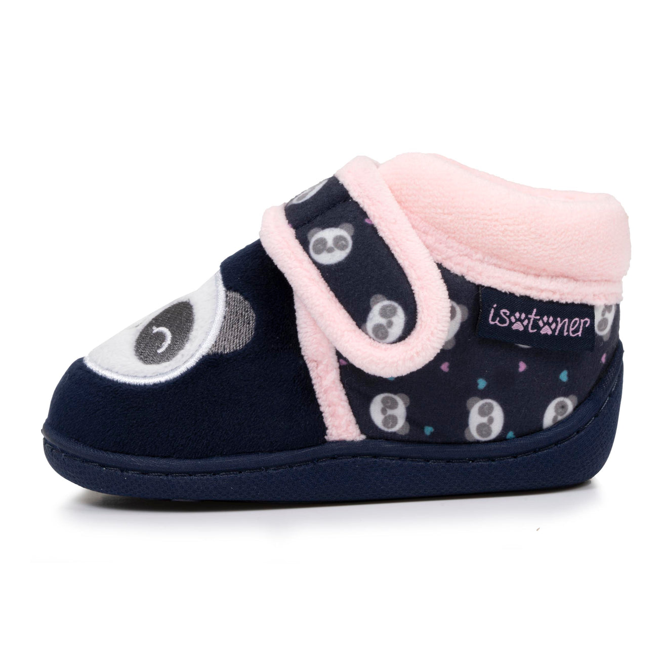 Chaussons bottillons scratch Bébé Marine panda