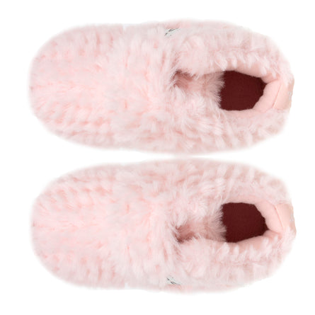 Chaussons bottillons scratch Bébé Rose chat - Isotoner