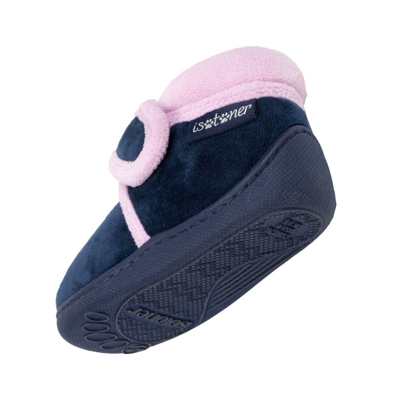 Chaussons bottillons velcro Bébé licorne Marine