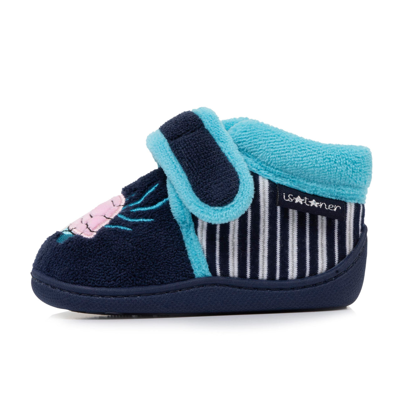 Chaussons bottillons velcro Enfant Marine Tortue