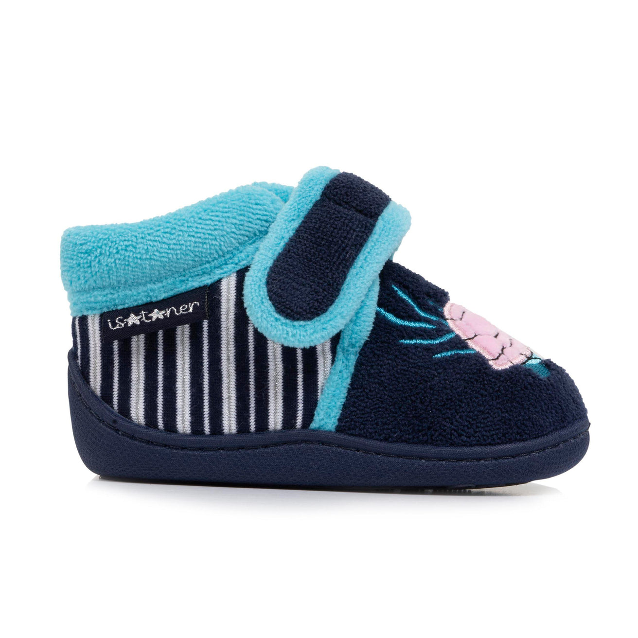 Chaussons bottillons velcro Enfant Marine Tortue