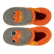 Chaussons bottillons zip Bébé tracteur Kaki chiné
