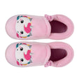 Chaussons bottillons zip Bébé Rose licorne
