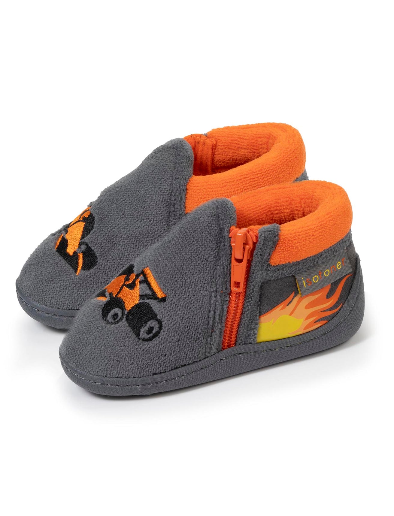 Chaussons bottillons zip Enfant Gris Formule 1