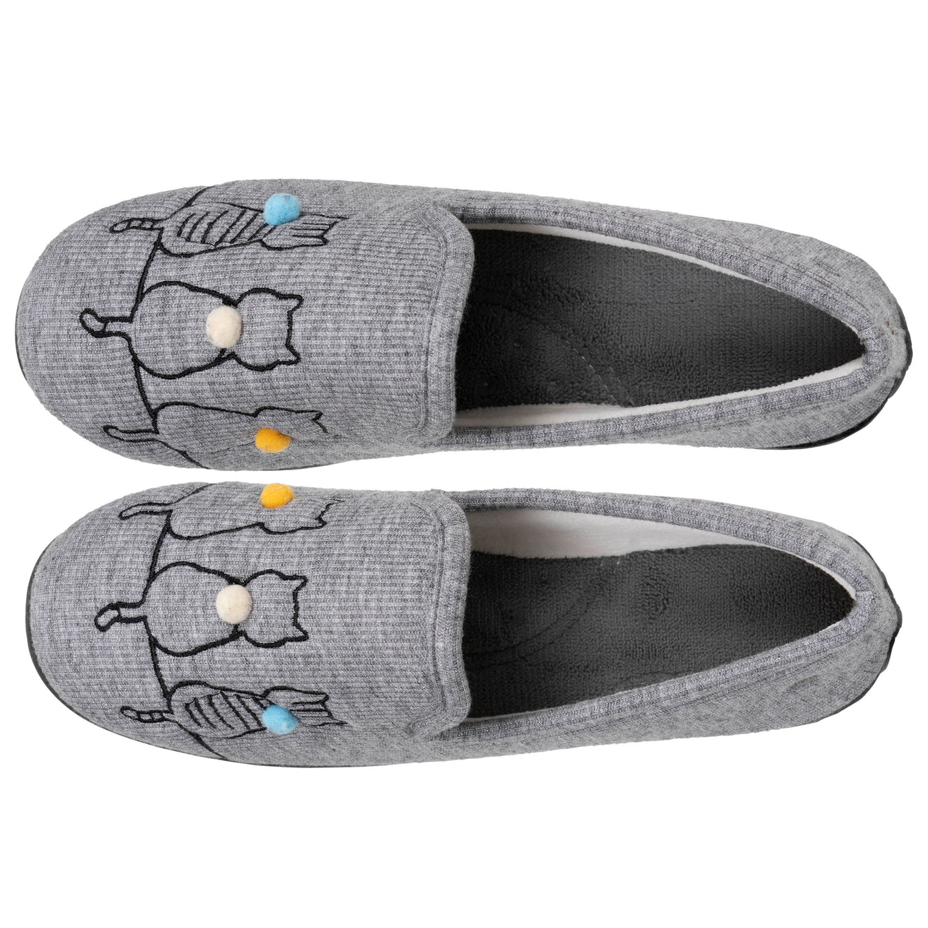 Mujer Zapatillas de casa Cerradas Fancy cat Gris iridiscente