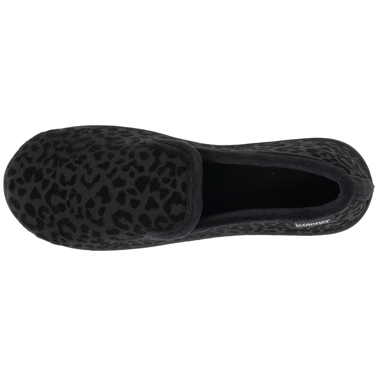 Chaussons charentaises Femme Noir Léopard