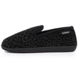 Chaussons charentaises Femme Noir Léopard