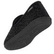 Chaussons charentaises Femme Noir Léopard