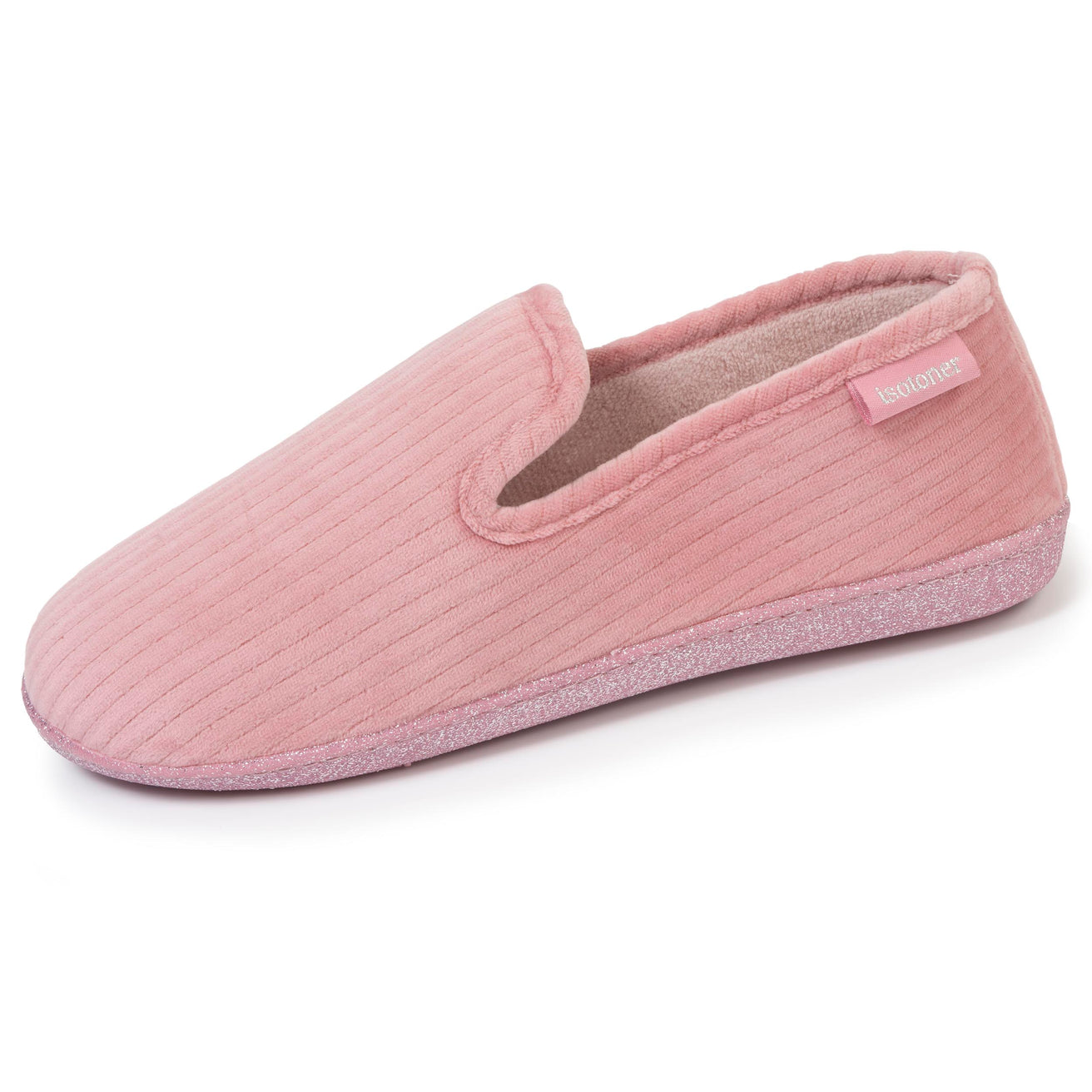 Chaussons charentaises Femme Rose pailleté