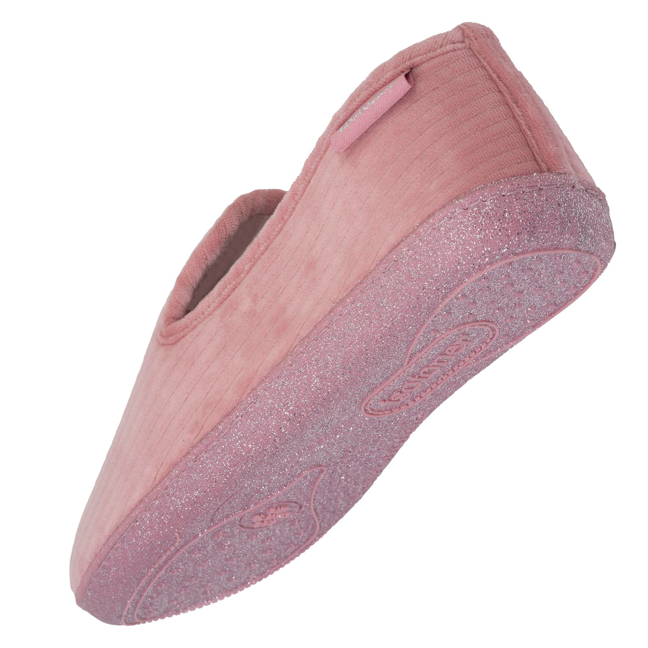 Chaussons charentaises Femme Rose pailleté