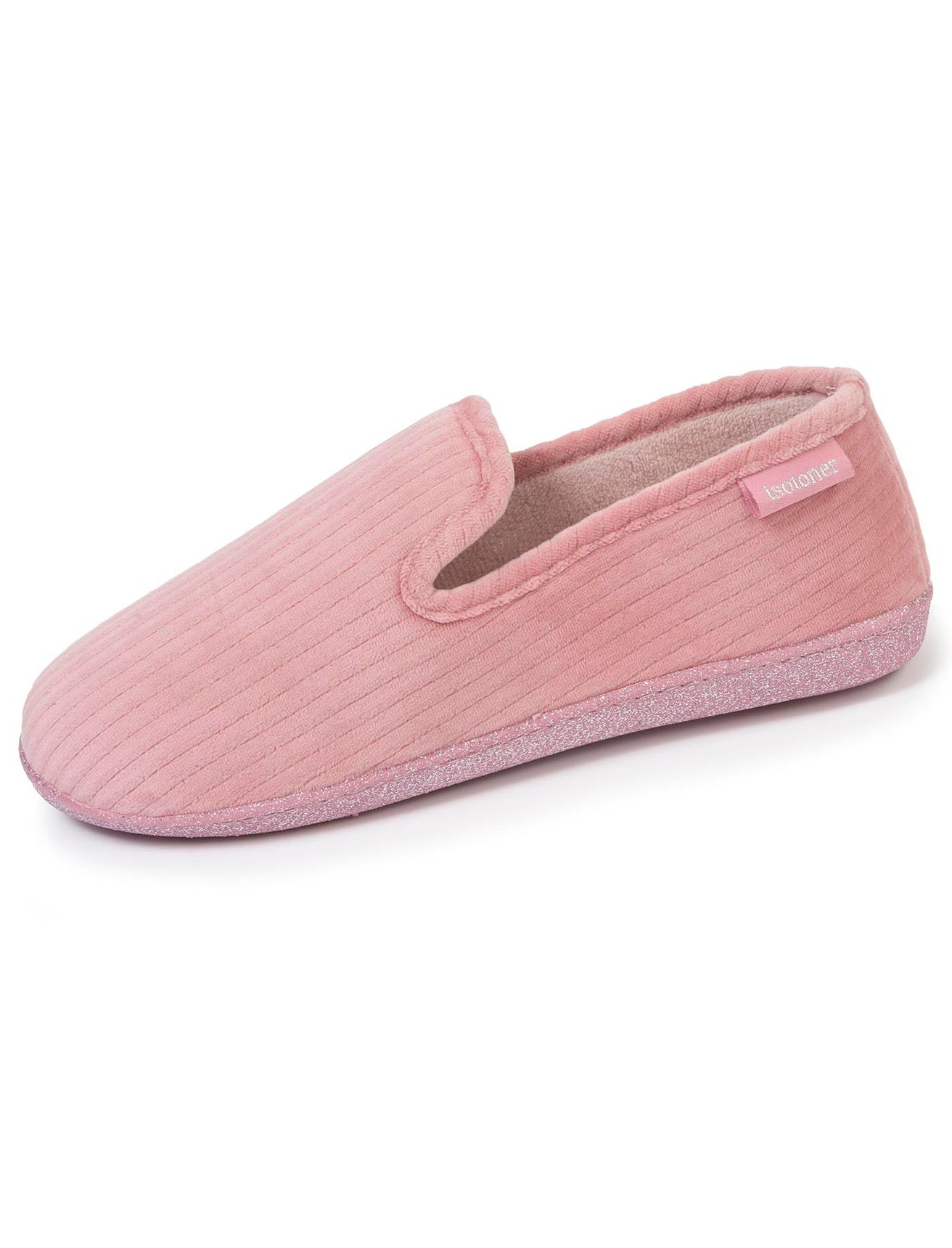 Chaussons charentaises Femme Rose pailleté