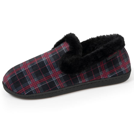 Chaussons charentaises Femme Tartan Bordeaux - Isotoner