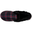 Chaussons charentaises Femme Tartan Bordeaux