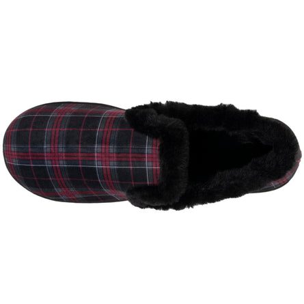 Chaussons charentaises Femme Tartan Bordeaux - Isotoner