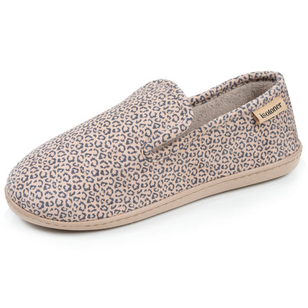 Chaussons charentaises Femme Léopard beige - Isotoner