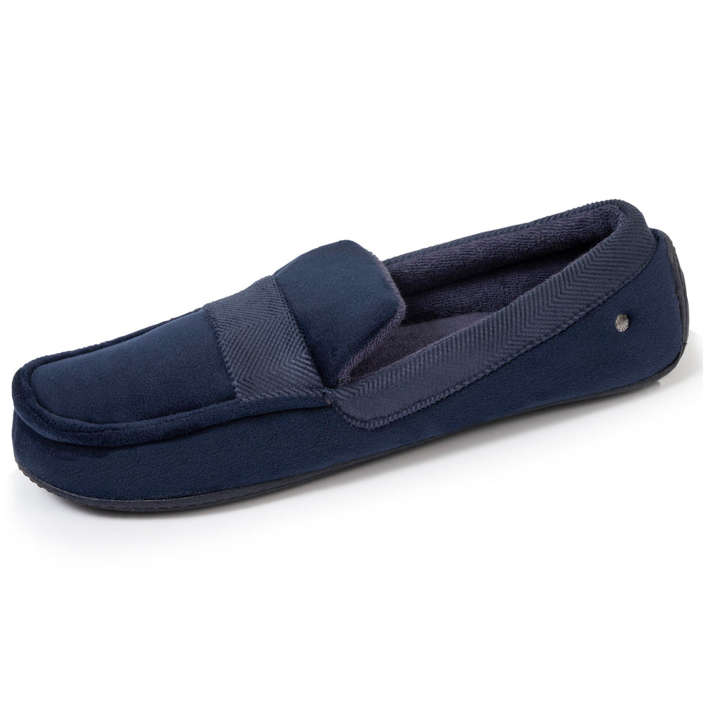 Zapatillas de casa mocasines Hombre Marino chevrón - Isotoner