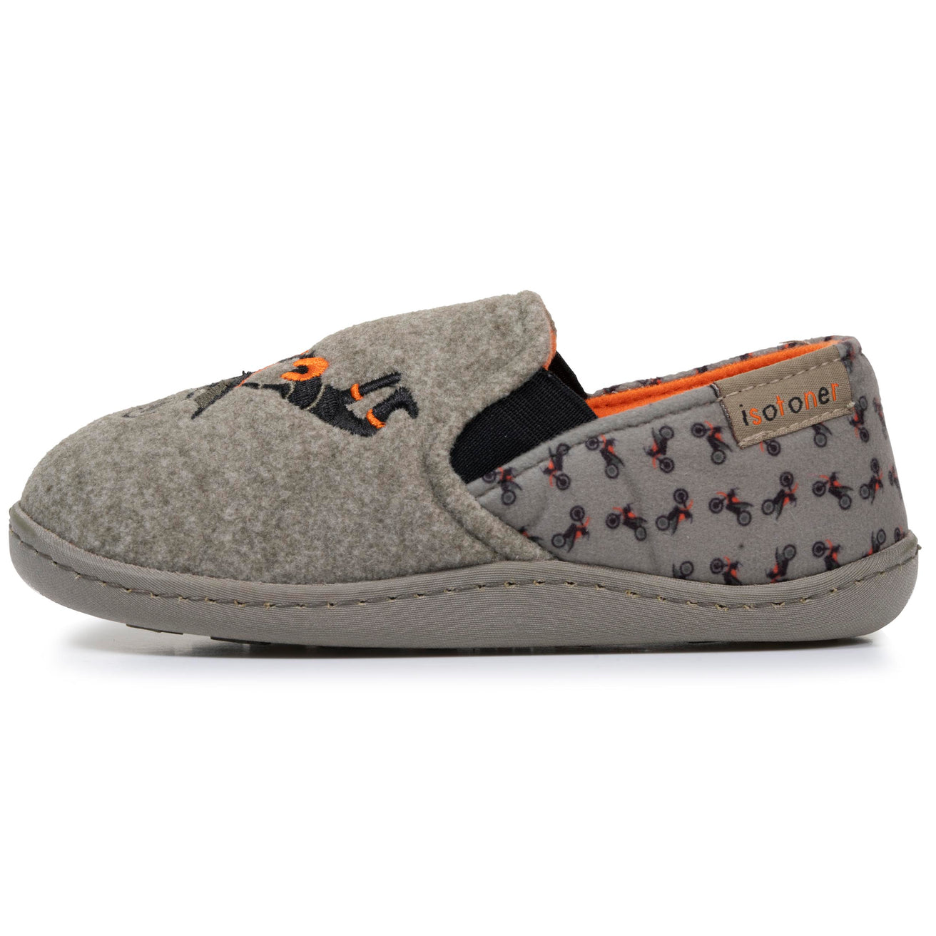 Chaussons mocassins Enfant moto Kaki chiné