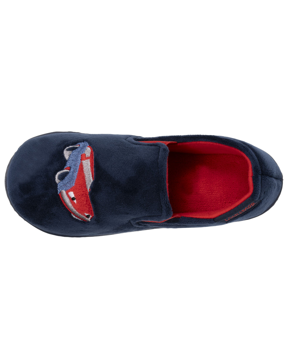 Chaussons mocassins Enfant Marine Rouge - Isotoner
