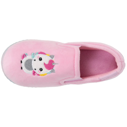 Chaussons mocassins Enfant Rose licorne - Isotoner