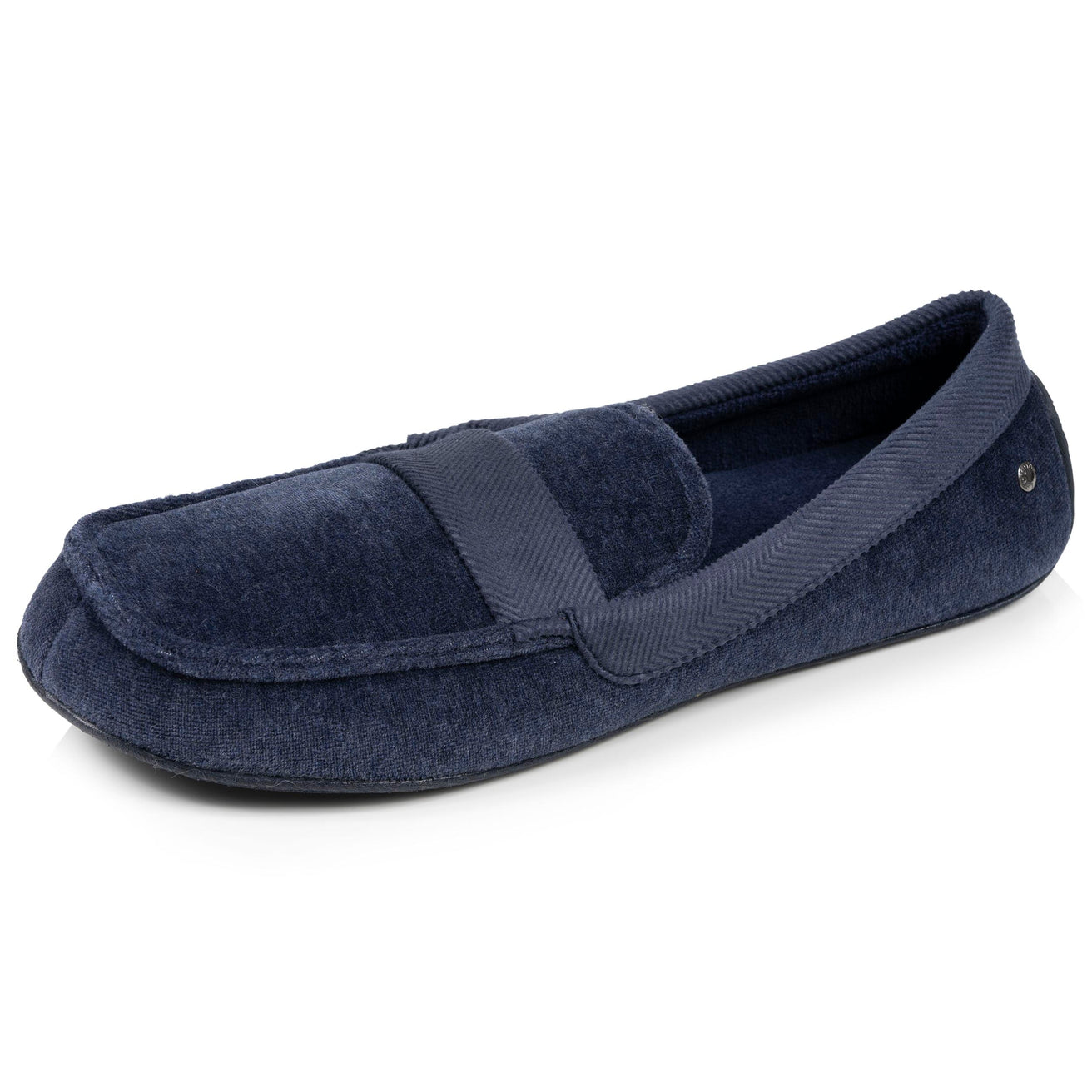 Chaussons mocassins Homme Marine chiné