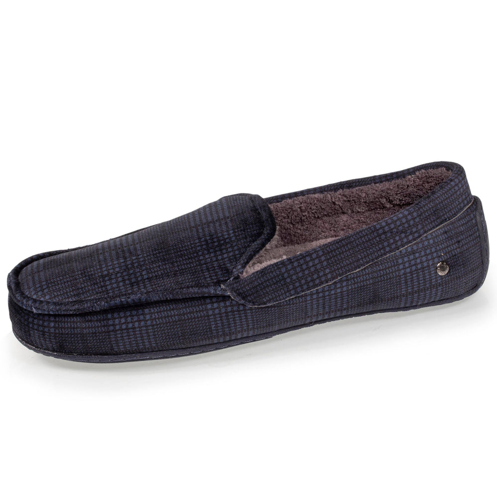 Zapatillas de casa mocasines Hombre cuadros Marinos - Isotoner