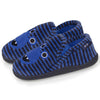 Chaussons mocassins Enfant Marine Lion rayures Isotoner