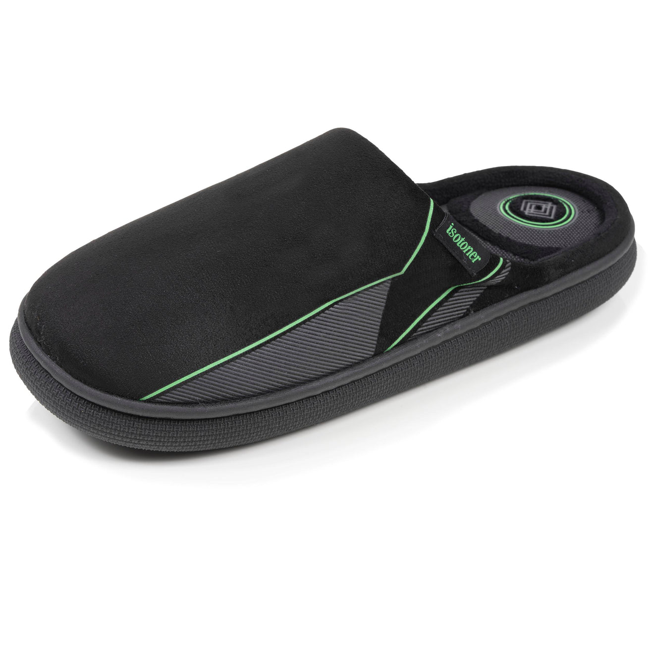 Chaussons mules Homme BLOUP Noir imprimé vert