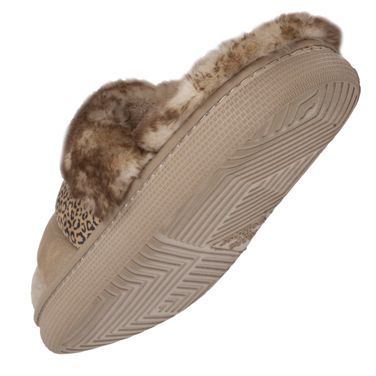 Chaussons mules Femme BLOUP Léopard Beige