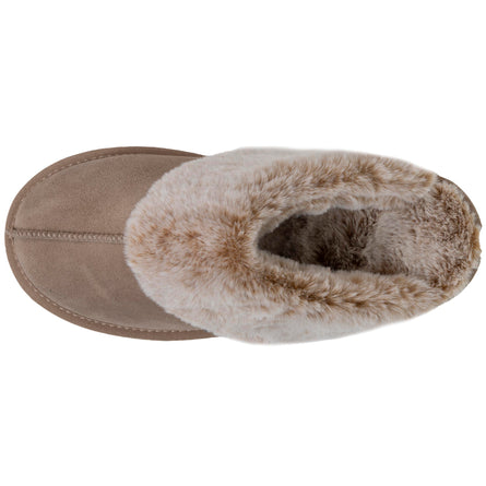 Chaussons mules fourrées Femme Beige - Isotoner