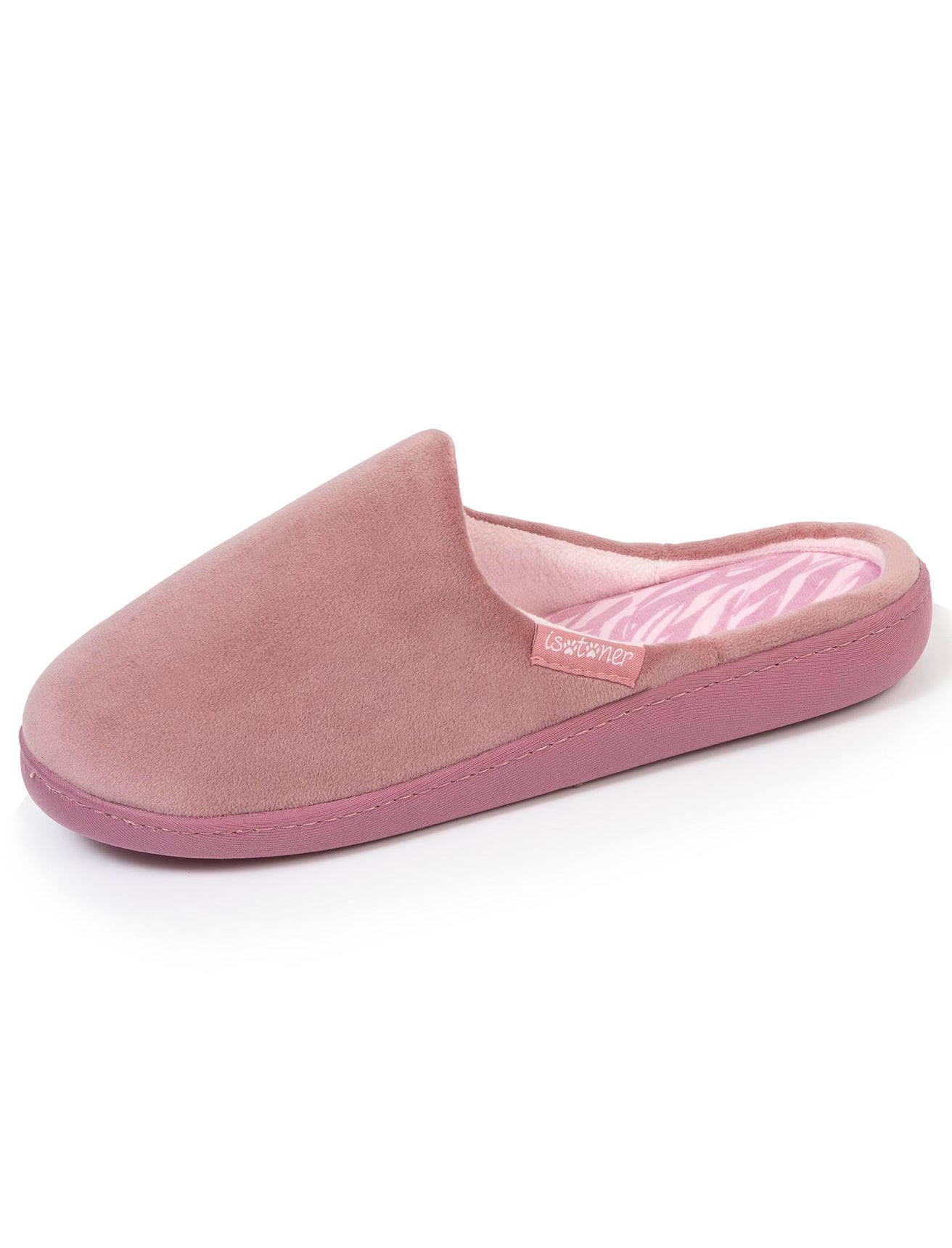 Chaussons mules Femme Blush zèbre