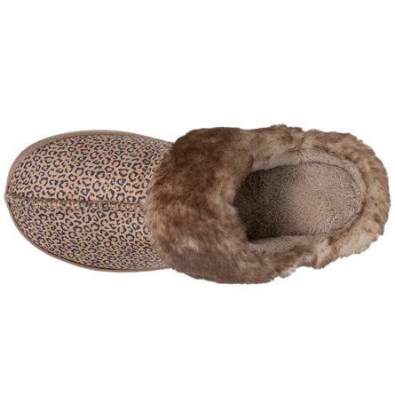 Chaussons mules Femme Léopard Beige - Isotoner