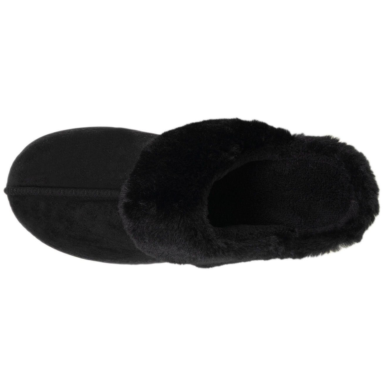 Chaussons mules Femme Noir fourrure