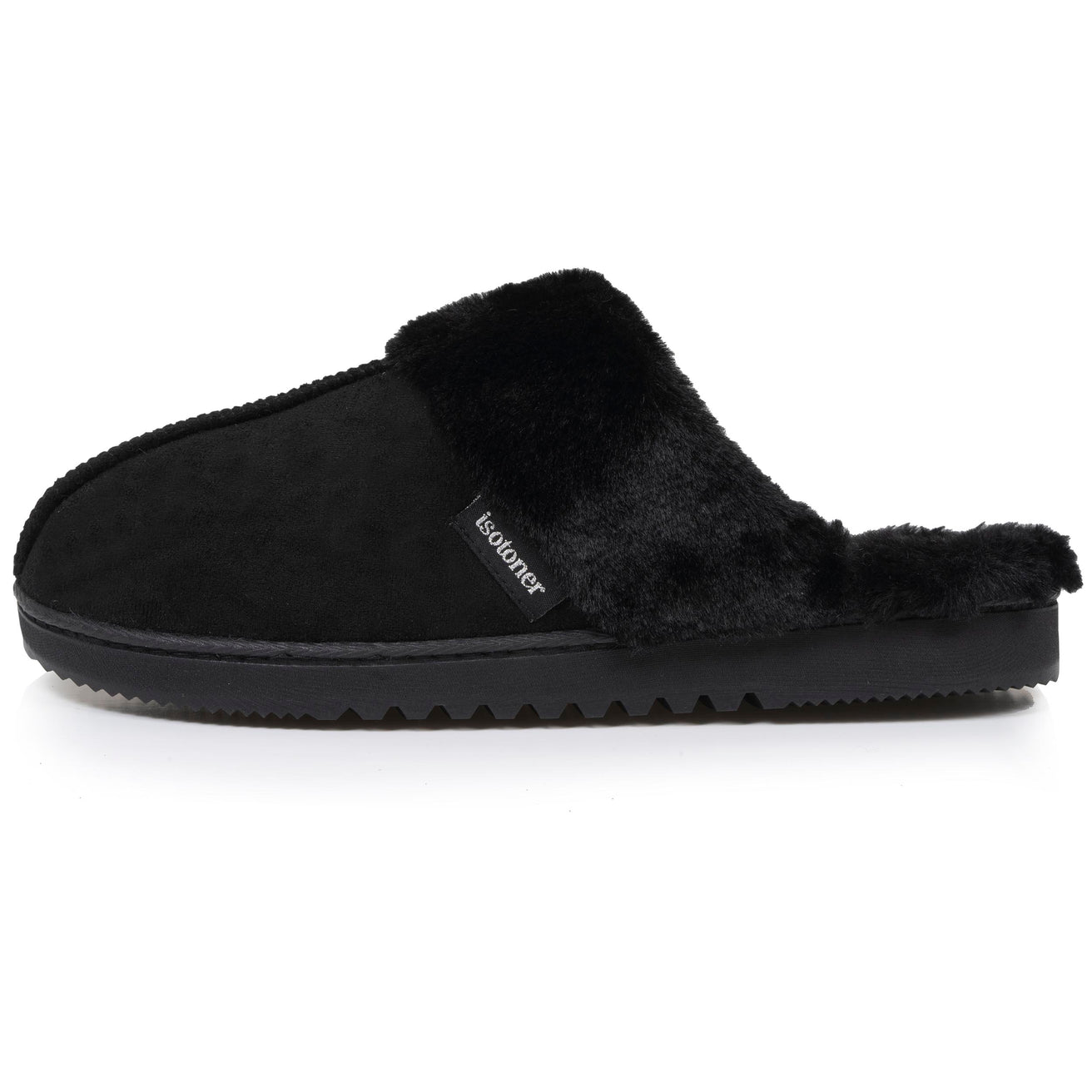 Chaussons mules Femme Noir fourrure