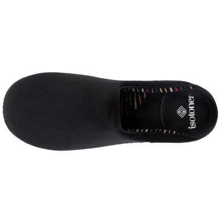 Chaussons mules Femme Noir intérieur rayures - Isotoner
