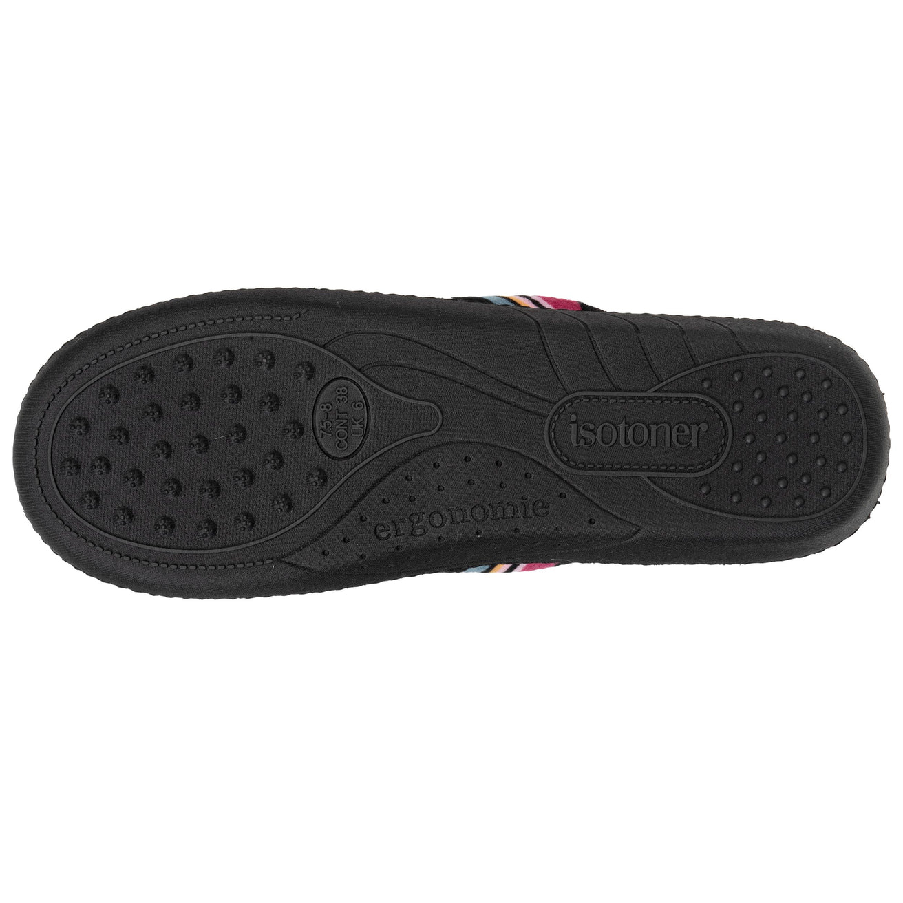 Chaussons mules Femme Rayures Roses